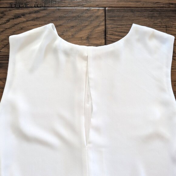 RW&CO peplum keyhole sleeveless top white size XS - Picture 14 of 16